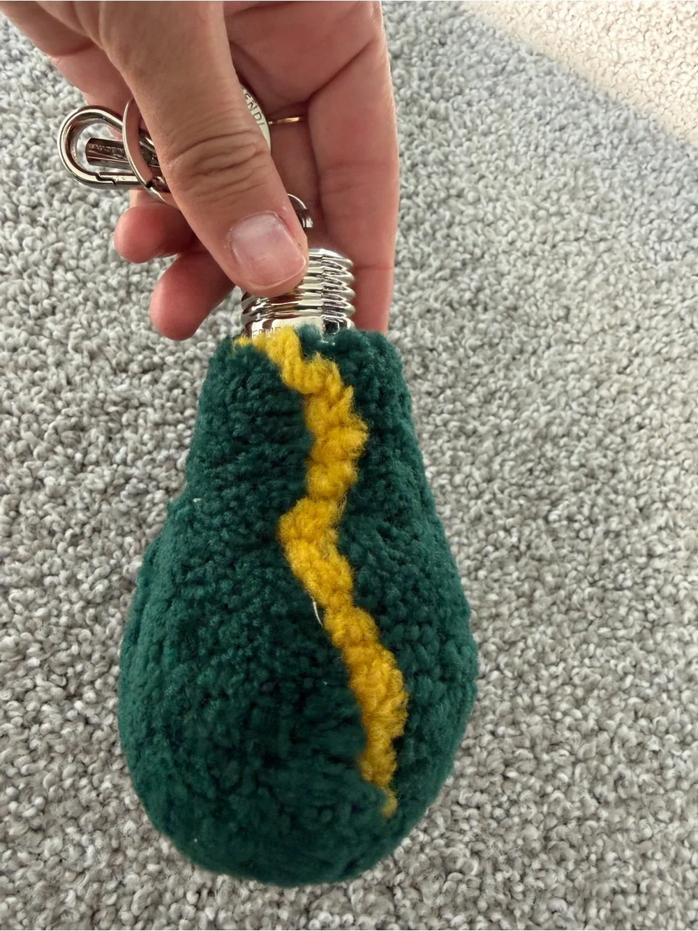 Fendi shearling bag charm/ keychain vintage